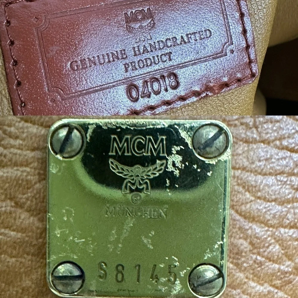 💯Authentic MCM Cognac Visetos Tote with Black Accents🍀